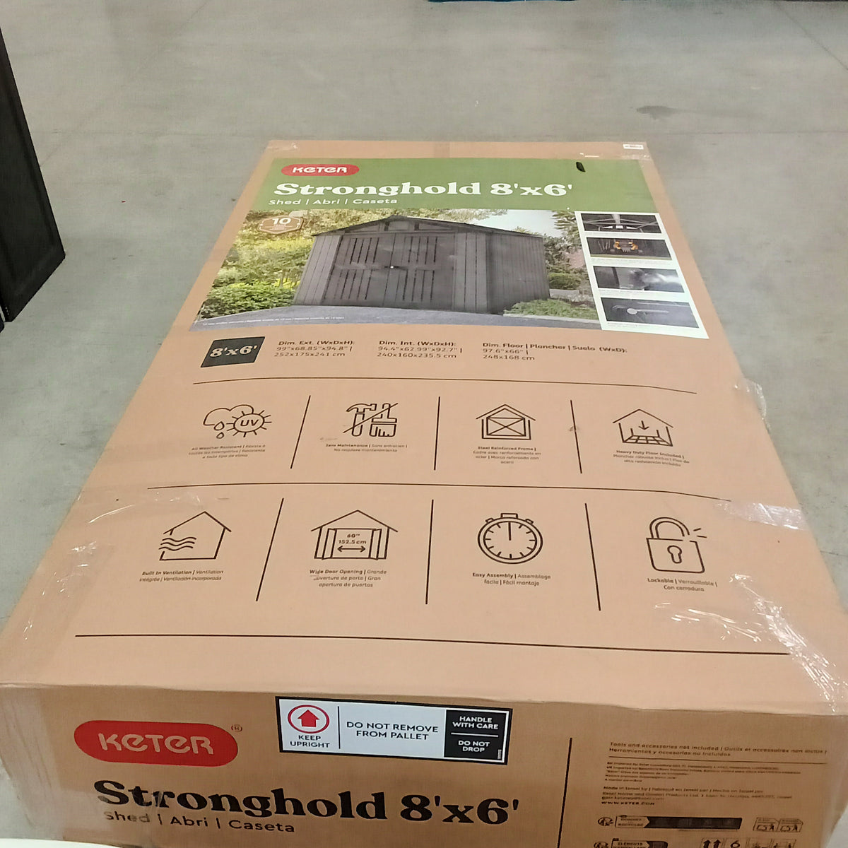 8Ft by 6Ft - Stronghold Shed