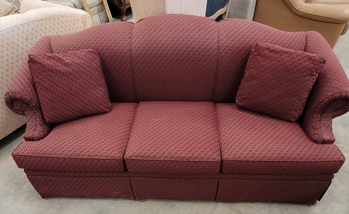 Maroon Red 3-Seater Sofa