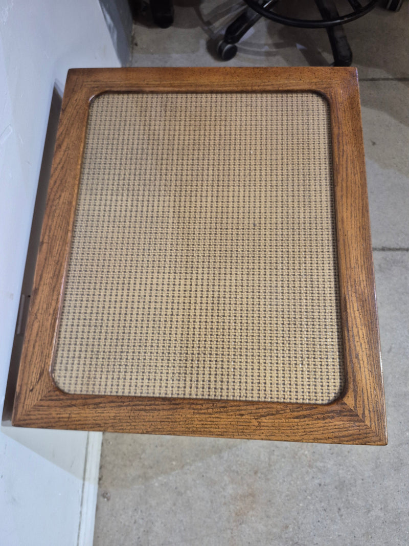 Cane Top Side Table