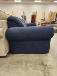 Blue Upholstered 3 Seater Sofa