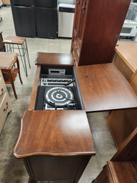Dark Wood Stereo Console Record Player