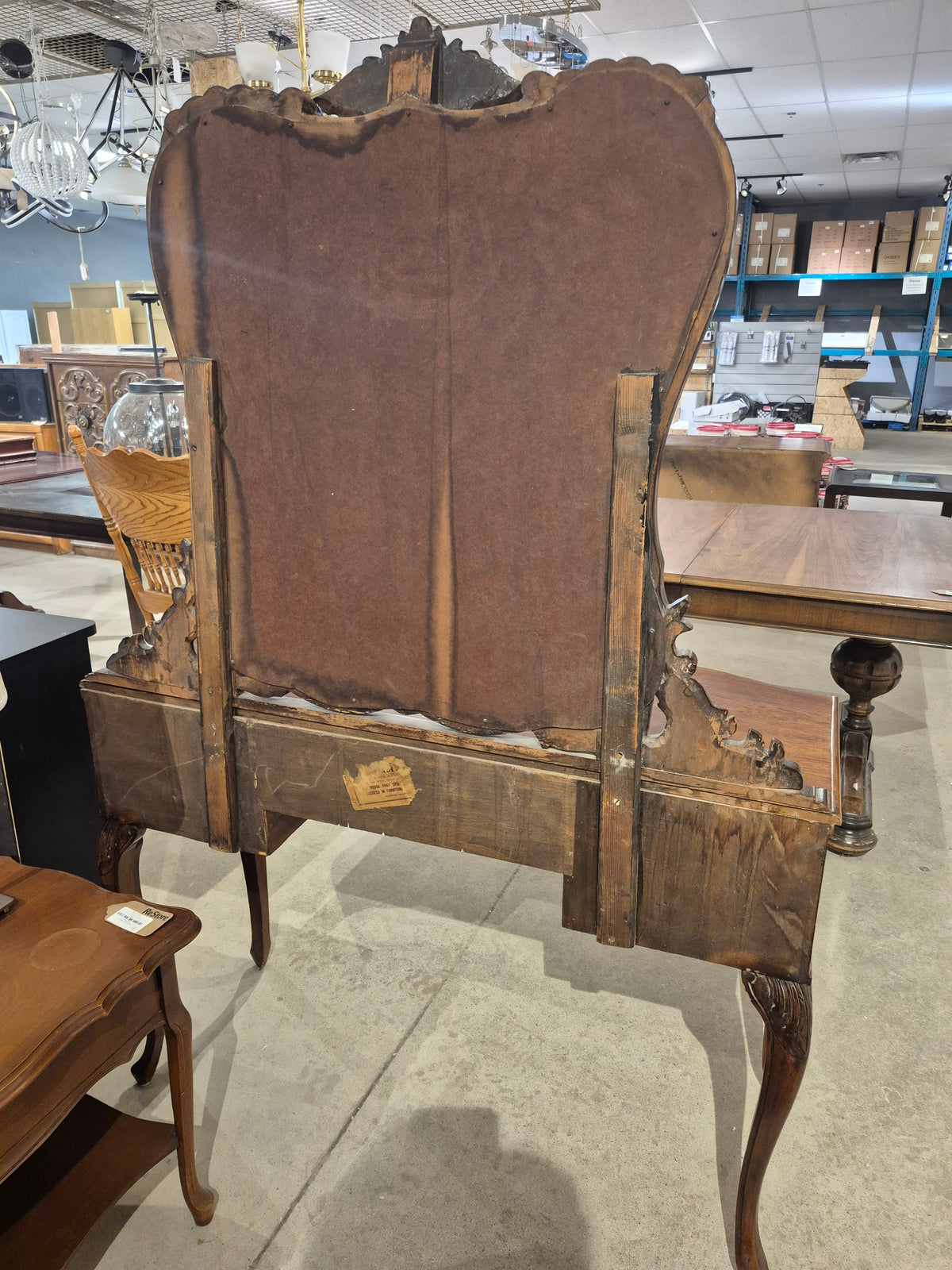 Victorian Carved Dressing Table with Mirror