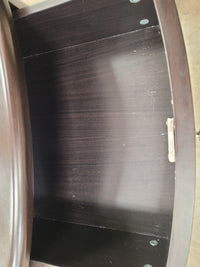 Dark Espresso Bow Front Nightstand