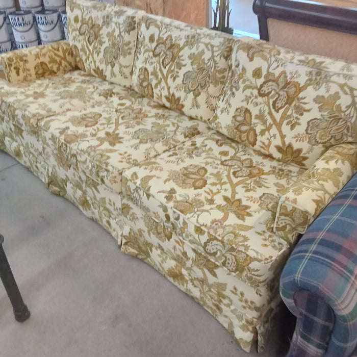 78"W 3-Seat Sofa in Paisley Patterned Fabric