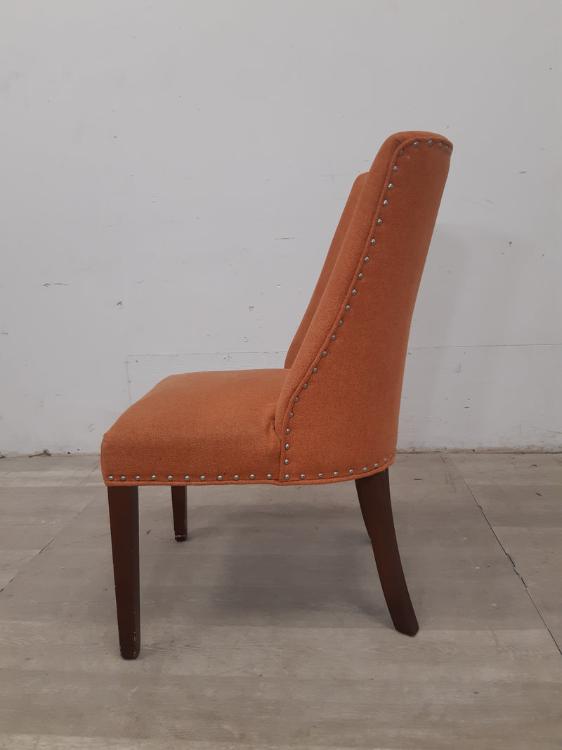 Beveled Orange Accent Chair