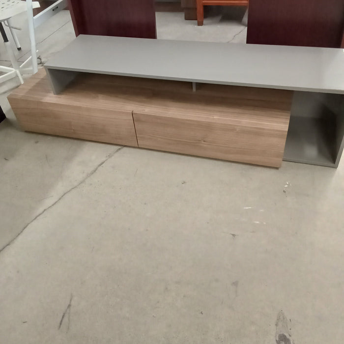 70"W Modern Two Tier TV Stand with Storage