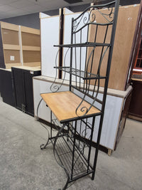 Metal and Wood Bakers Rack
