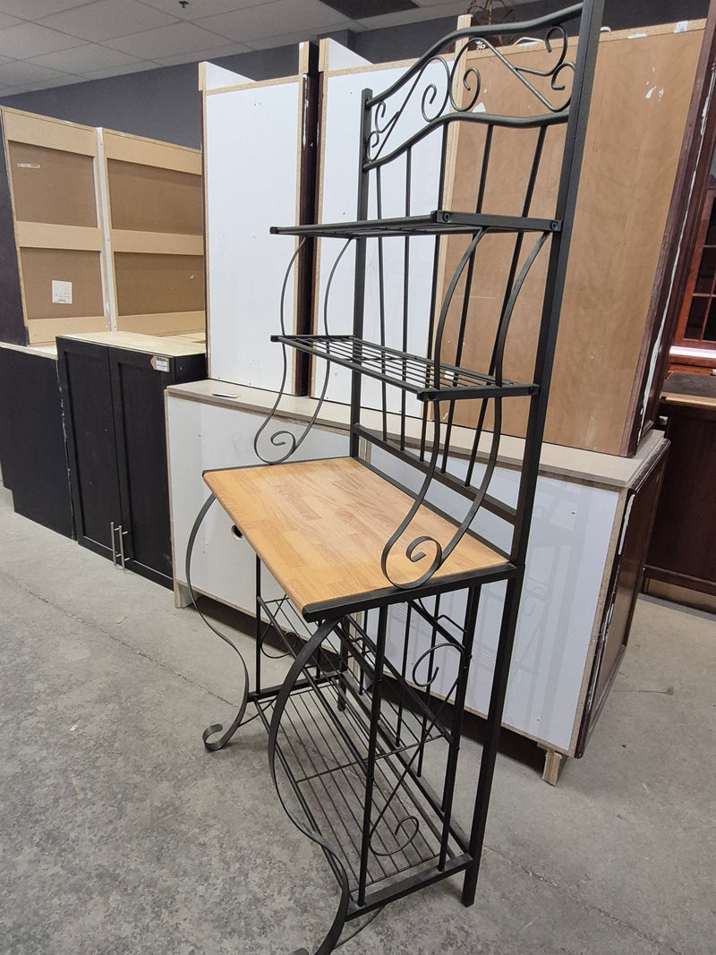 Metal and Wood Bakers Rack