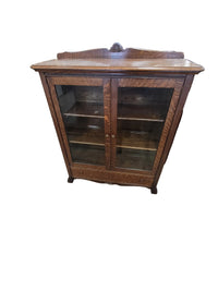 Tiger Oak 2-Door Bookcase