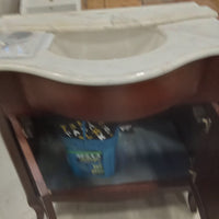 32"W Bathroom Vanity with Marble Top and Sink
