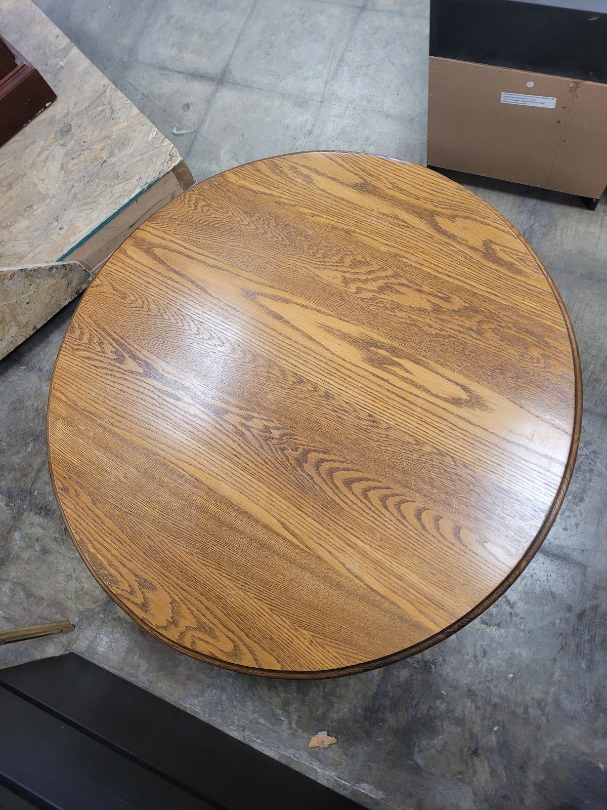 Honey Oak Pedestal Coffee Table