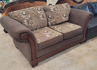 Brown Antique-Style Loveseat