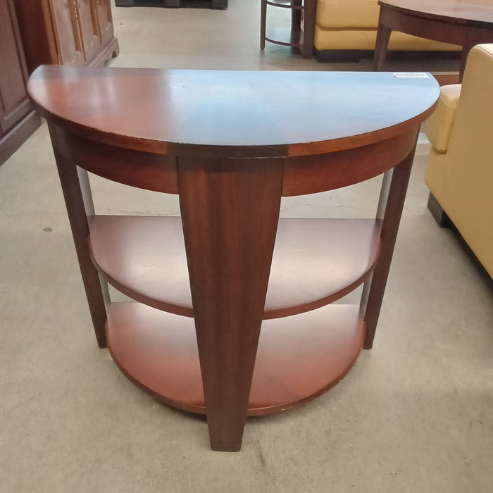 27"W Semi-Circular Side Table in Wood