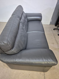 Natuzzi Edition Grey Leather Sofa