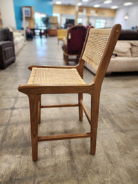 Rattan & Wood Bar Stool