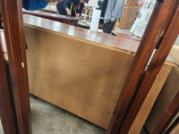 Dark Wood 9 Drawer Dresser with Mirror