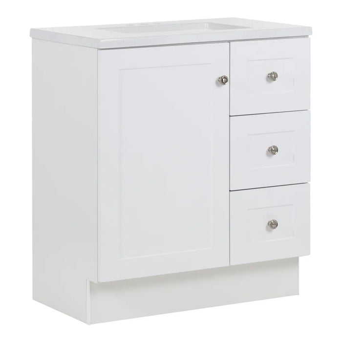 Glacier Bay Bannister 30" Bathroom Vanity With Marble Top