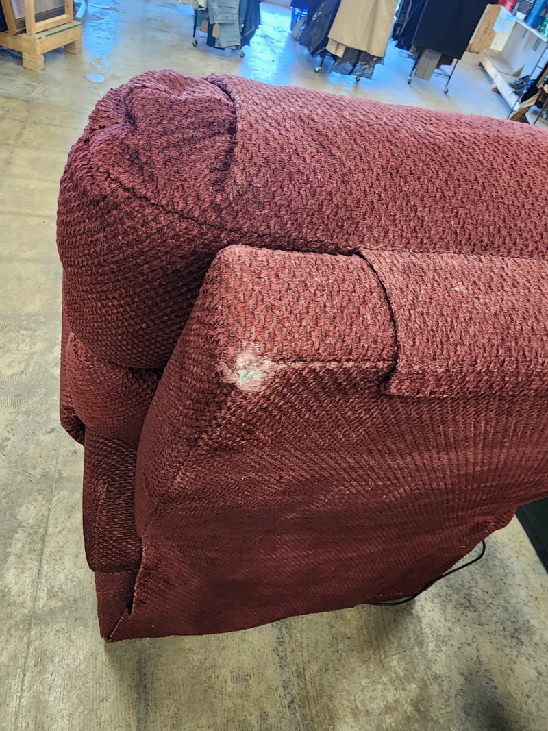 Burgundy Power Recliner Armchair