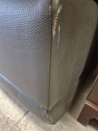 Brown Leather Sofa with Adjustable Head Rests