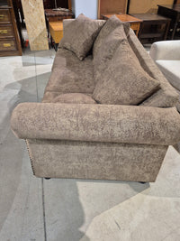 Tan Fabric 1 Side Curved Sofa