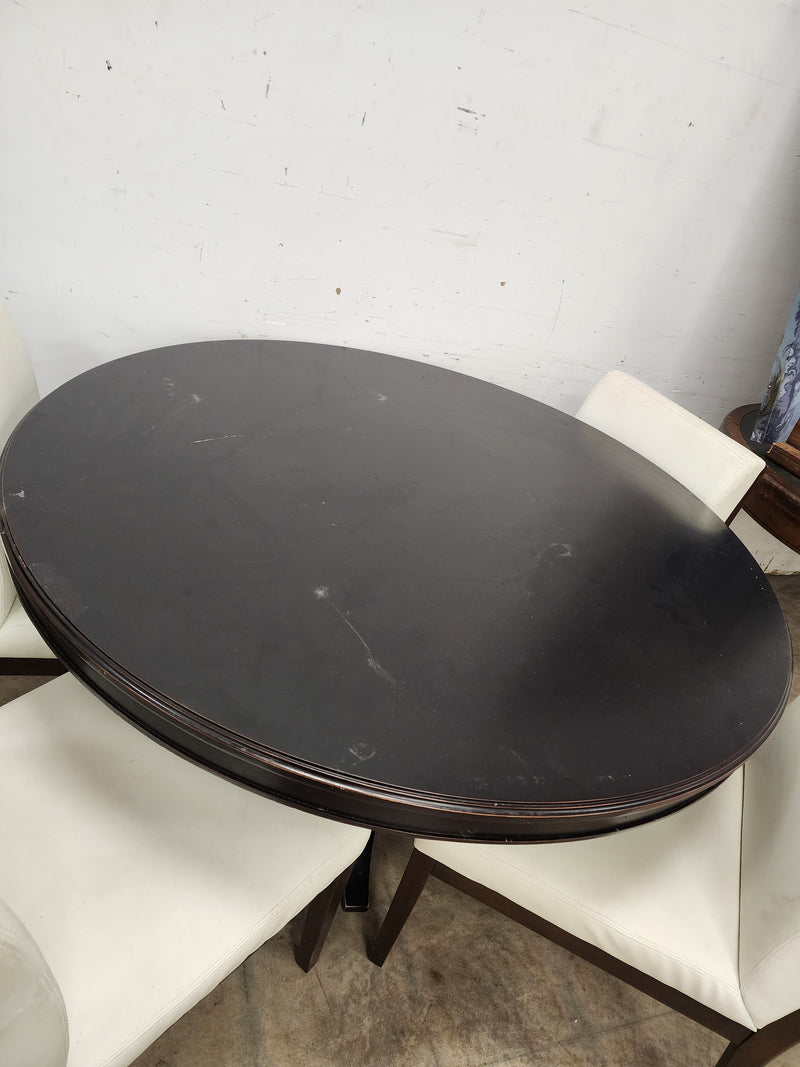 Modern Dark Wood 5 Piece Dining Set