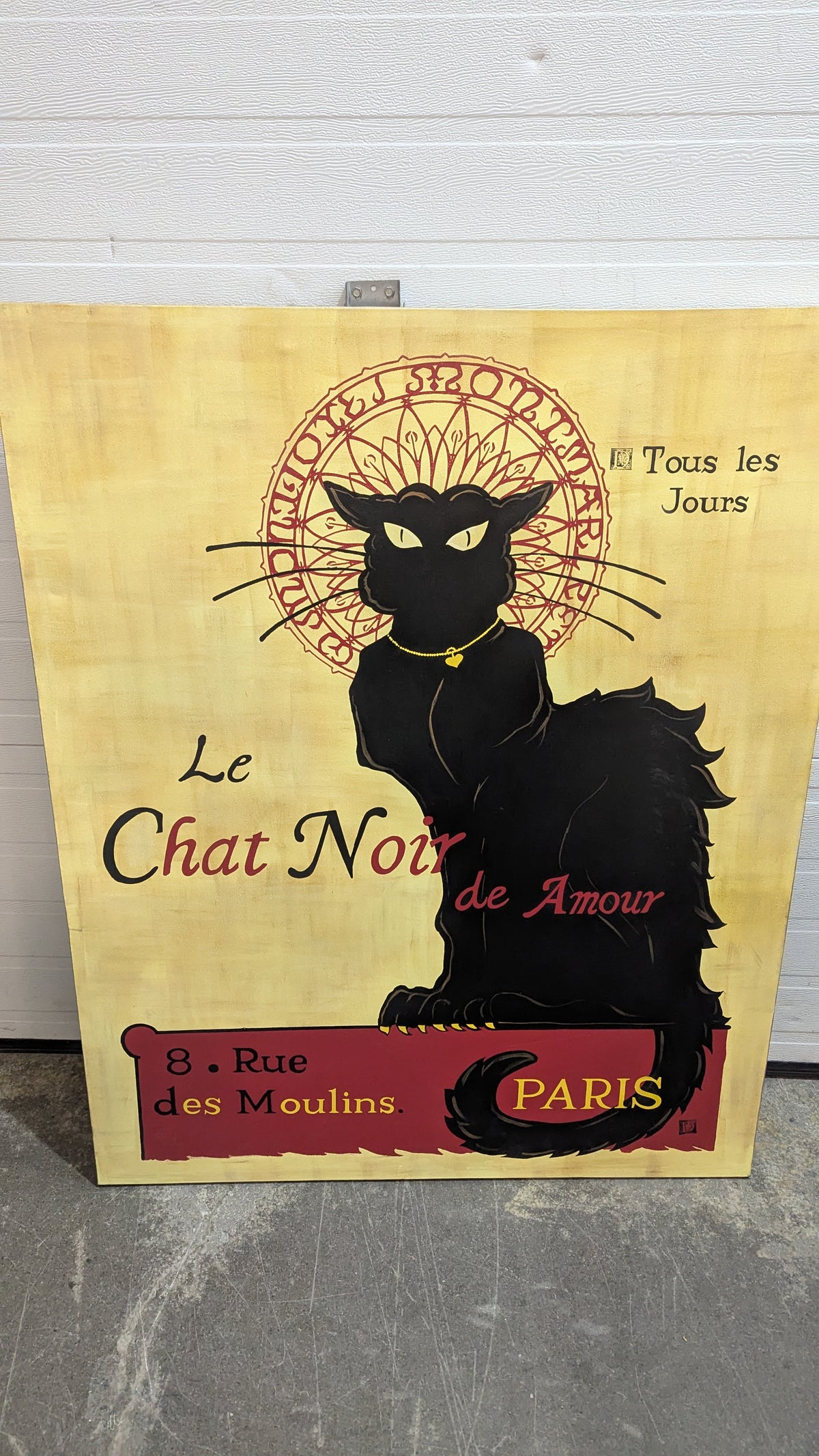 Black Cat on canvas