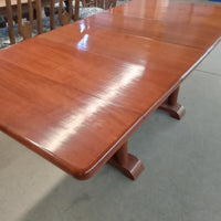37.5"W Dining Table in Wood with Three Leaves