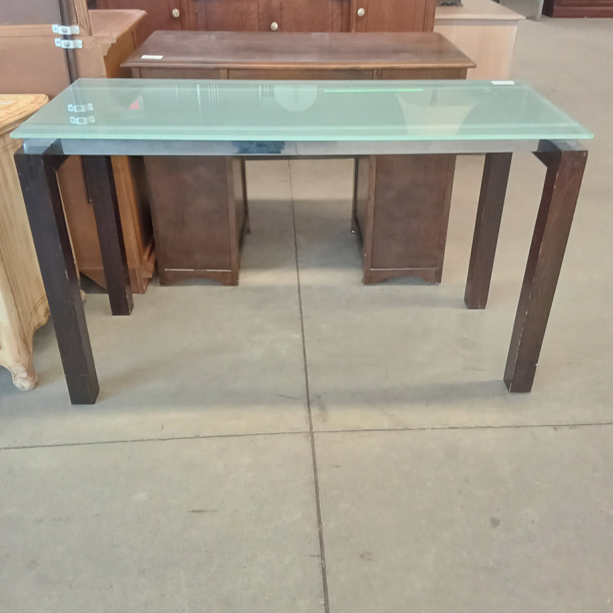 48.5"W Frosted Glass Console Table