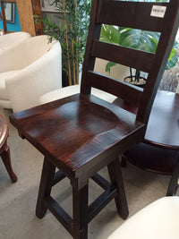 Ladderback Swivel Wooden Bar Chair