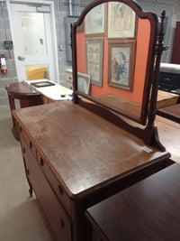 44"W 4-Drawer Wooden Dresser with Mirror