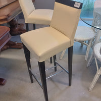 16"W Bar Stool with Faux Leather Seat and Back