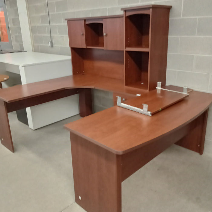 65"W 4-Piece Large Corner Desk with Storage