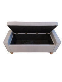 Gray Storage Ottoman