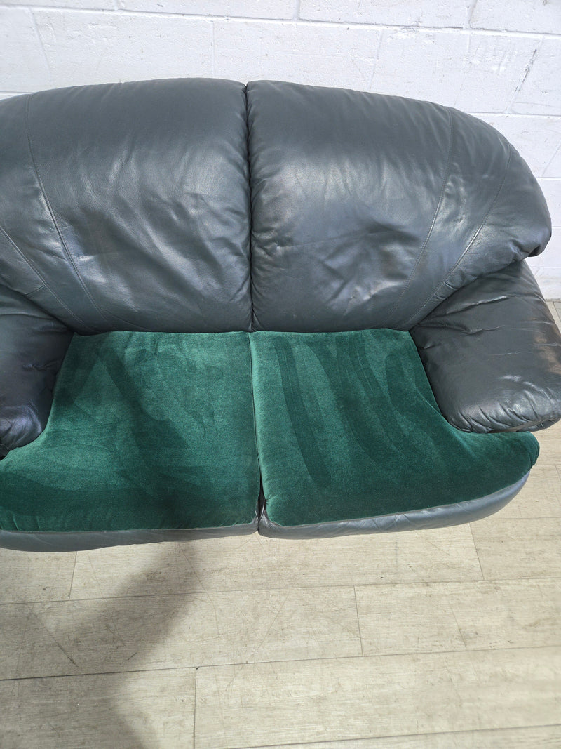 Two-Seater Loveseat With Complimenting Green Velvet