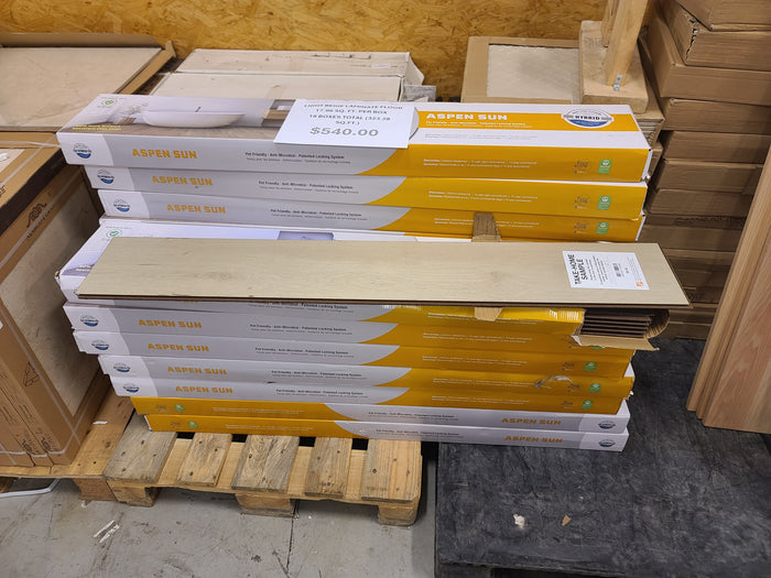 323.28 sq. ft. of Light Beige Lamanite Flooring