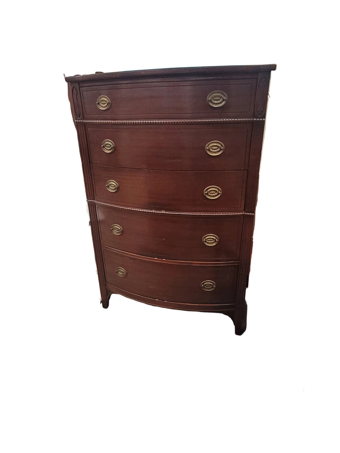 Federal-Style Bow Front Chest Of Drawers