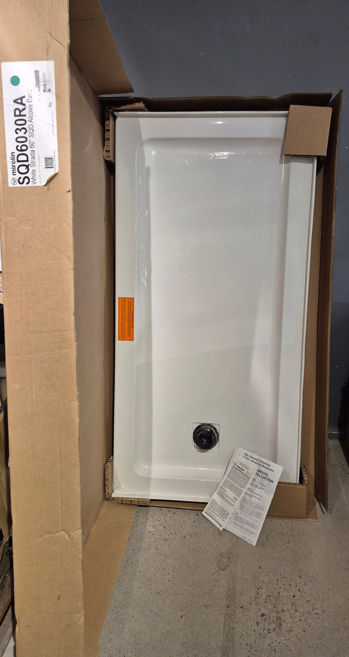 Mirolin Strada™ SQC6030 Shower Base White - - RH Drain