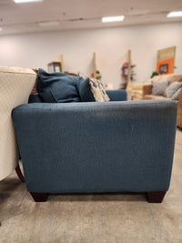 Vibrant Blue Upholstered Loveseat