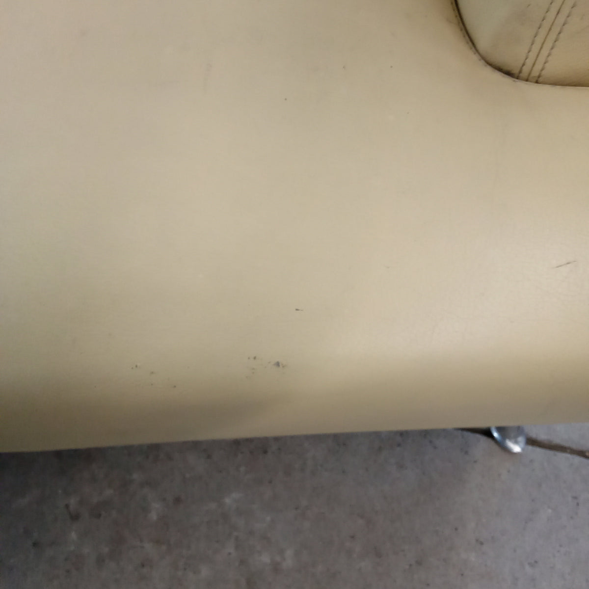 37"W Yellow Faux Leather Armchair