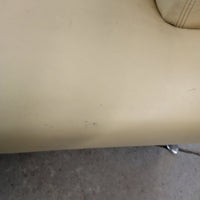 37"W Yellow Faux Leather Armchair