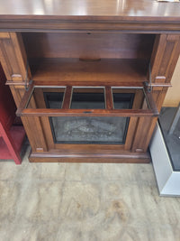 Dark Walnut Brown Electric Fireplace