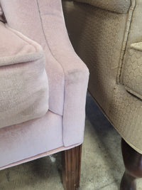 Soft Pink Wingback Chair