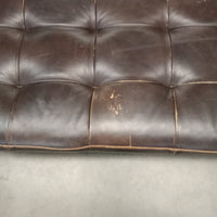 61"W Leather Bench
