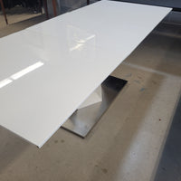 63"W Dining Table in White Melamine