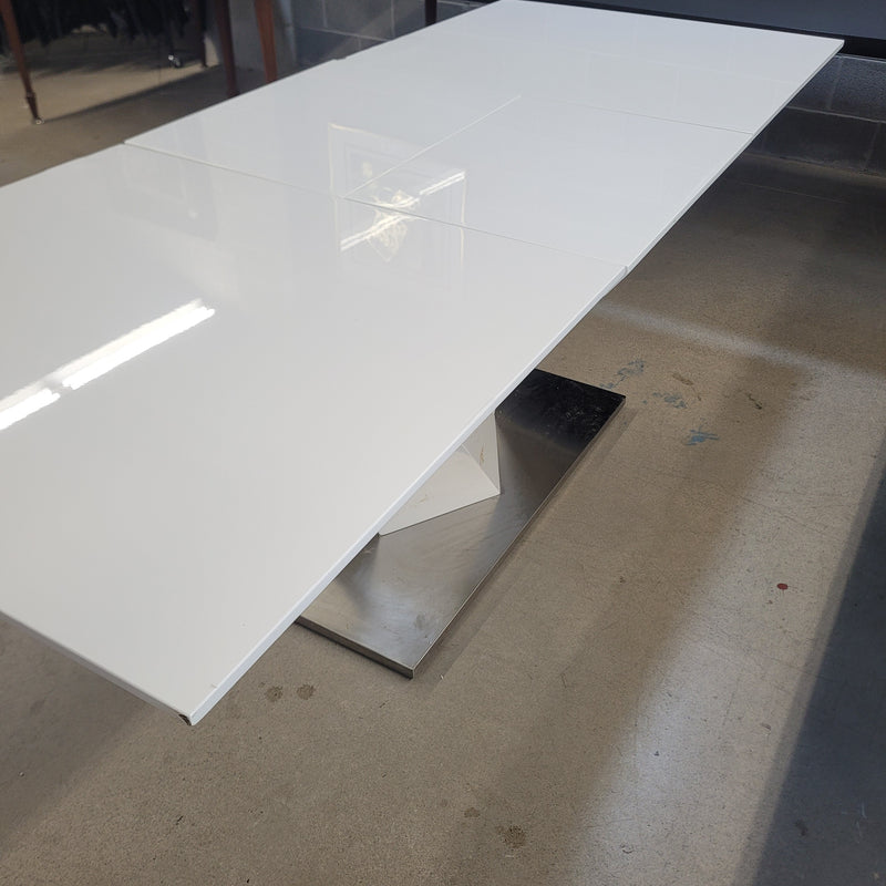 63"W Dining Table in White Melamine