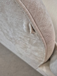 Light Cream Fabric Chaise Lounge with Pillow