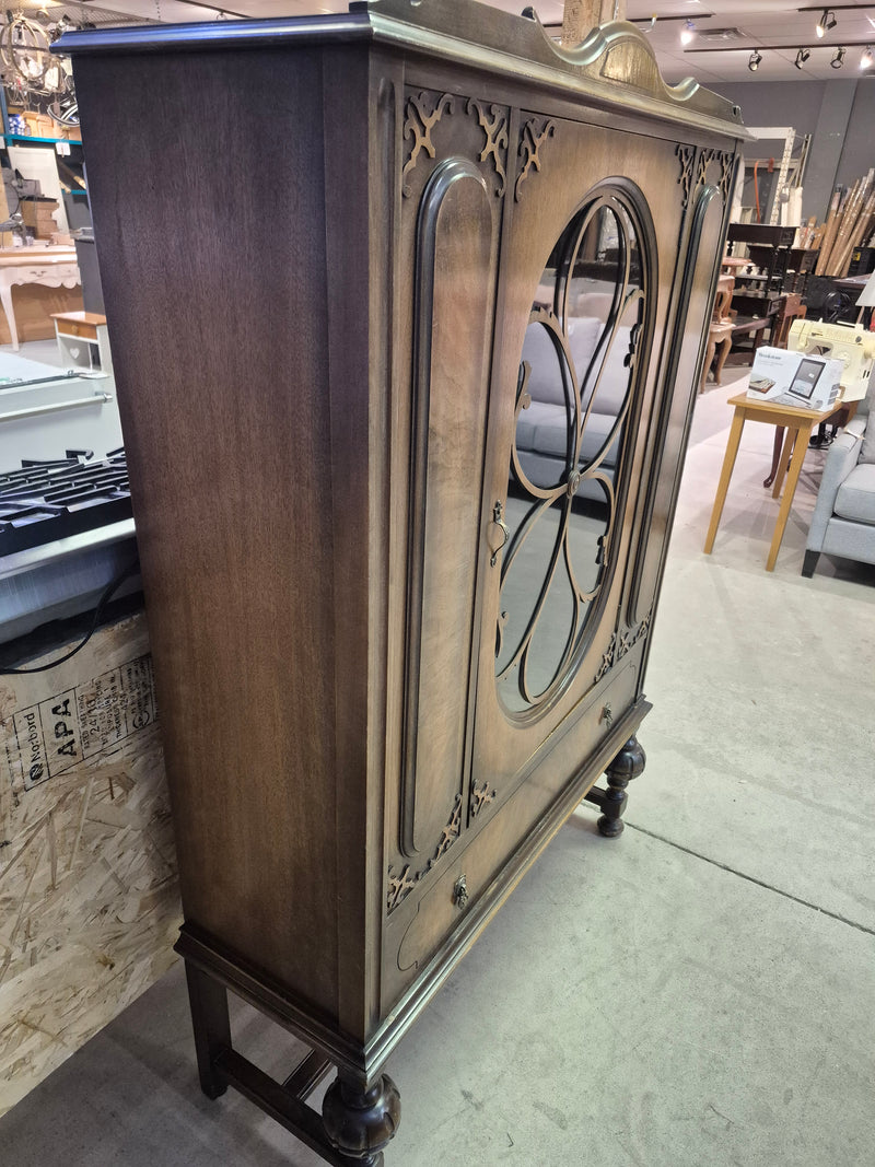 Antique Walnut China Cabinet