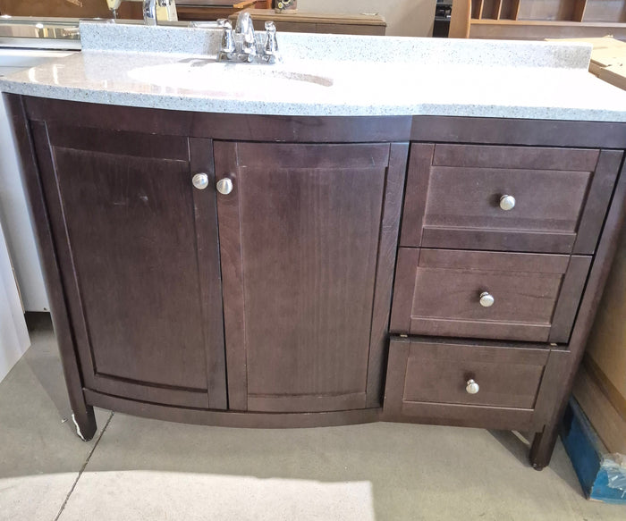 48"W Vanity with Left-Offset Sink