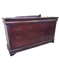Louis Philippe Style 6-Drawer Dresser W/Mirror