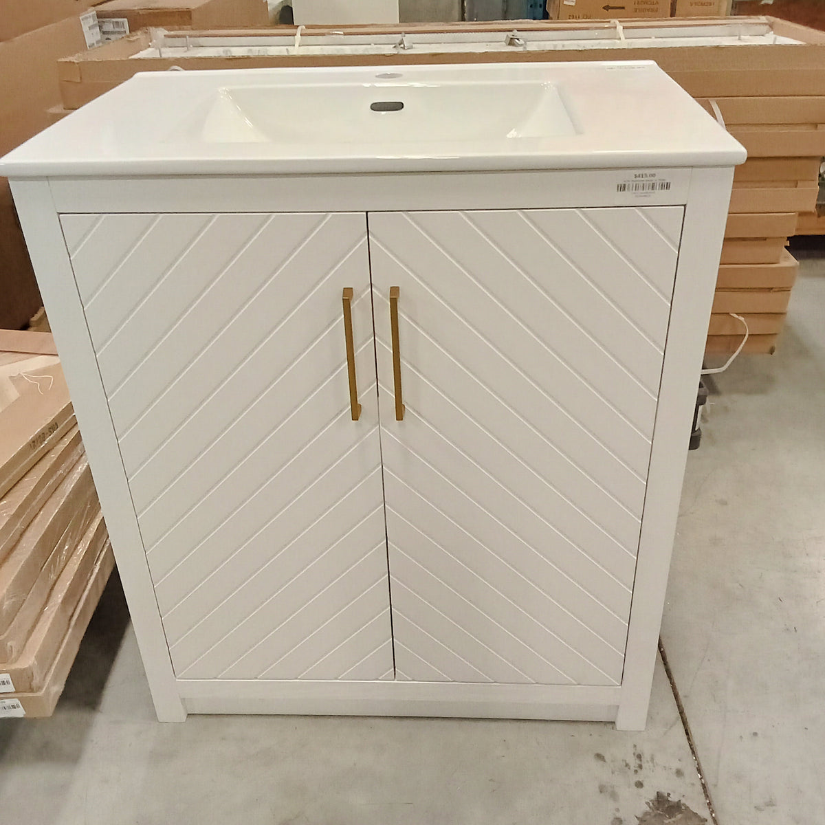 30"W Bathroom Vanity in White